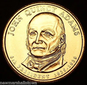 2008 D John Q. Adams Presidential Dollar ~ Pos A ~ From U.S. Mint Roll - Picture 1 of 2