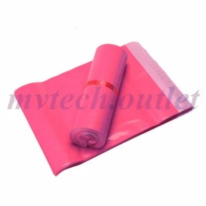 Bolsas auto-sellantes de polietileno rosa envío embalaje de correo sobre plástico - Imagen 1 de 7