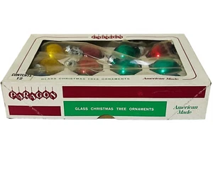 12 Vintage Paragon Mercury Glass Christmas Tree Ornaments 1.5”W Original Box - Picture 1 of 8