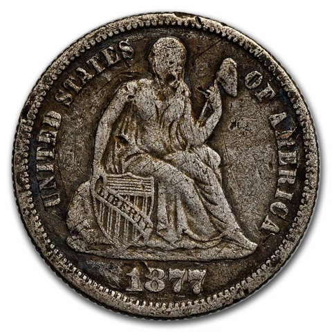 1877 Liberty Seated Dime Fine - SKU#16816 Cover