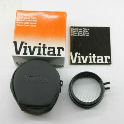 Vivitar 49mm Dual Cross DCS Lens Filter with Case - New Old Stock - C996 - Image 1 of 3