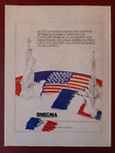 9/1986 PUB SNECMA GENERAL ELECTRIC TOUR EIFFEL TOWER STATUE OF LIBERTY FRENCH AD