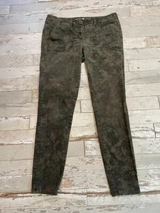 Ann Taylor Loft Camo Stretch Denim Marisa Fit Utility Skinny Jeans Green 34x30 - Picture 1 of 13