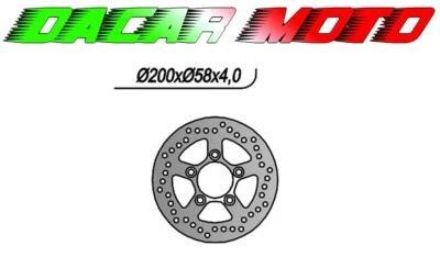 DISCO FRENO POSTERIORE KYMCO Dink 125 200 i 2006 2007 2008 2009 2010 2011 2012 - Immagine 1 di 2