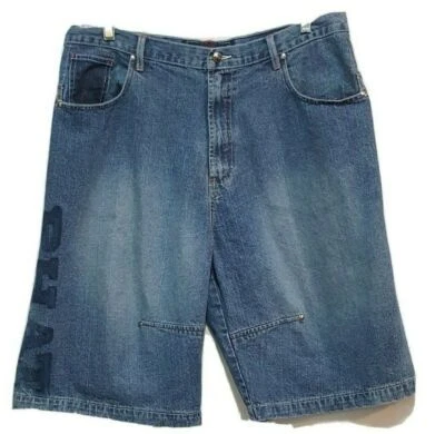 Phat Farm Denim Jean Shorts Mens Size 36 Hip Hop Baggy Y2K Pockets - Image 1 of 4