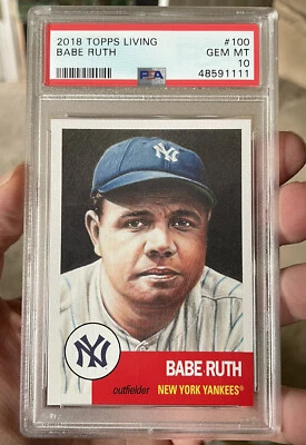 2018 Topps Babe Ruth 📈 Rare 💎 PSA 10 Gem mint condition Baseball Goat - Image 1 of 2
