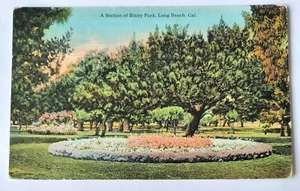 Long Beach CA Section of Bixby Park Scene Vintage Postcard A8 - Picture 1 of 2
