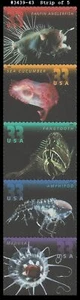 USA4 #3439-43 MNH STR5 Deep Sea Creatures - Imagen 1 de 1
