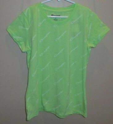 Champion Girls Size XL Bright Green Short Sleeve Top New T-Shirt - Image 1 of 2
