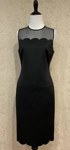 Vestido negro festoneado sin mangas Ted Baker London Clowva, Ted talla 2 - Imagen 1 de 11