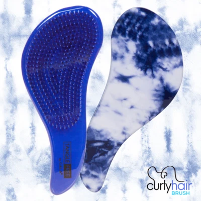 CALA Tangle-Free Mejor Cepillo de Pelo Rizado Azul Índigo | Tie Dye Foto 1 de 4