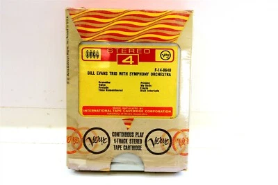 Sealed BILL EVANS TRIO With Symphony Orchestra MUNTZ 4 Track Cartridge Verve  - Image 1 of 4