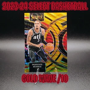 2023-24 Panini Select Dejounte Murray Gold Wave /10 SSP Prizm Hawks #174 - Foto 1 di 2