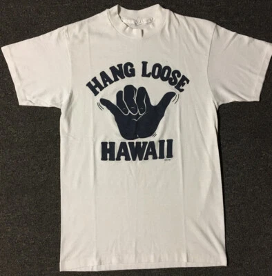 Camisa Hawaiana Suelta Colgante Años 80 De Colección M Puntada Única Shaka TC Surf Maui North Shore Foto 1 de 4