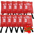 10 x QUALITY QUICK RELEASE LARGE FIRE BLANKETS 1M x 1M - HOME WORKPLACE KITCHEN