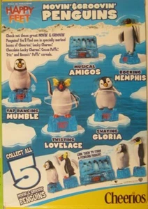 General Mills 2006 Happy Feet Movin' & Groovin' Penguins - Imagen 1 de 18