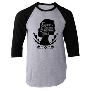 Society of Obstinate Headstrong Mädchen Jane Austen Baseball T-Shirt schwarz - Bild 1 von 2