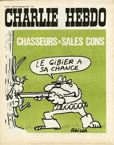 "CHARLIE HEBDO N°43 du 13/9/1971" REISER : CHASSEURS = SALES CONS - Imagen 1 de 1