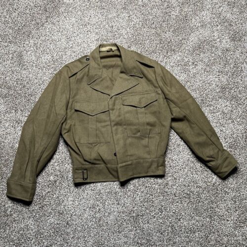 Veste militaire vintage J.Smith and Sons homme vert olive taille moyenne 13