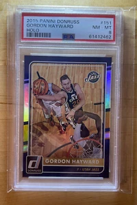 Rare 2015 16 Panini Donruss Holo Gordon Hayward #151 PSA Graded 8 One Of One - Picture 1 of 3