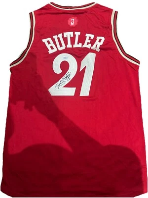Jimmy Butler Signed Autographed Christmas Jersey Chicago Bulls Swingman PSA COA - Image 1 of 3