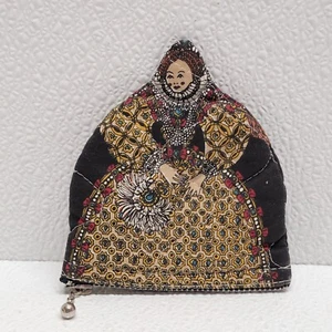 Vintage Queen Elizabeth Change Purse Zip Coin Purse - Picture 1 of 16