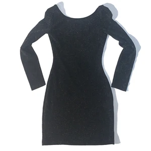 SHEIN Black Glitter Crisscross Back Party/Cocktail Dress Size Petite XS #1088 - Picture 1 of 11