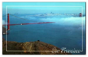 Postcard California San Francisco Golden Gate Bridge in Fog Unposted c1970s - Picture 1 of 2