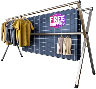 Tendedero de ropa plegable portatil para interior colegador,ajustable, 79 Nuevo Foto 1 de 4