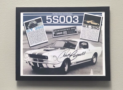 Chuck Cantwell Signature Reimpresión enmarcada - ¡El primer Shelby Mustang GT350! 8,5x11 Foto 1 de 3