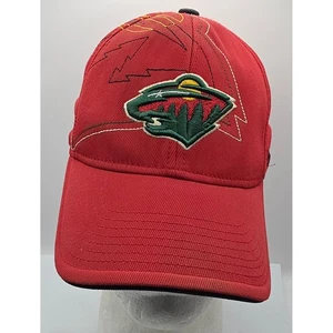 Minnesota Wild Reebok NHL Hockey Hat Cap Red Embroidered Logo Strapback - Picture 1 of 11