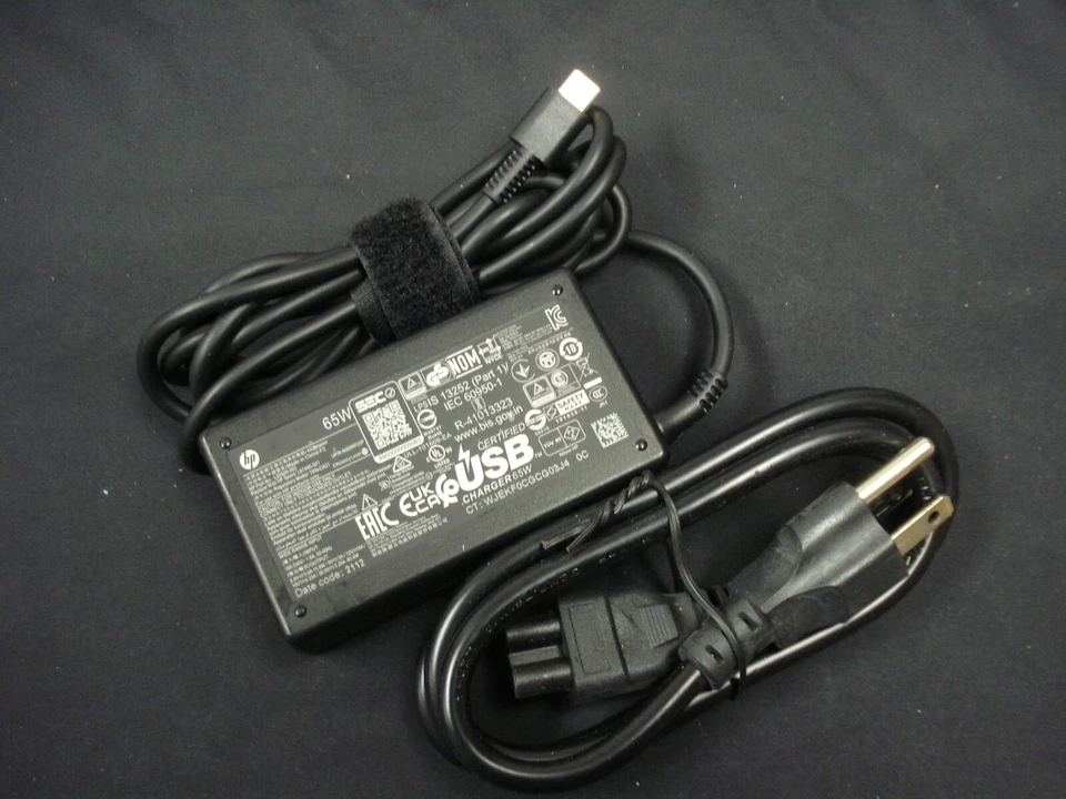 HP 65W Laptop Charger AC Power Adapter For EliteBook (L67440-001)