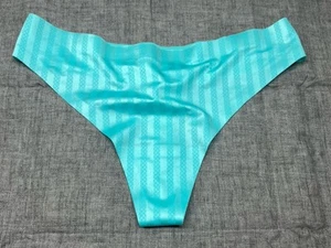 Vintage Victoria's Secret Silky Smooth Satin Thick Band No Show Thong Panty S - Picture 1 of 4