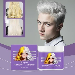 100G/3.53OZ ANTI-YELLOW HAIRMASK FOR BLONDE GRAY / SLVER HAIR Enhance luster - Picture 1 of 18