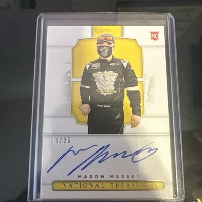 MASON MASSEY 10/25 AUTO ON CARD RC CARD NASCAR PANINI NATIONAL TREASURES 2021 - Image 1 of 4
