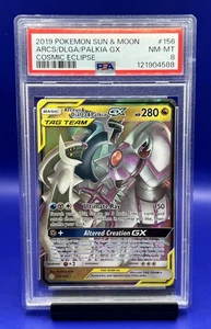 2019 Pokemon Cosmic Eclipse Arceus & Dialga & Palkia GX 156/236 Holo PSA 8 - Bild 1 von 4