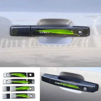 Puerta lateral de acero de fibra de carbono para Land Rover Defender 110 cubierta de manija 20-2023 Foto 1 de 4