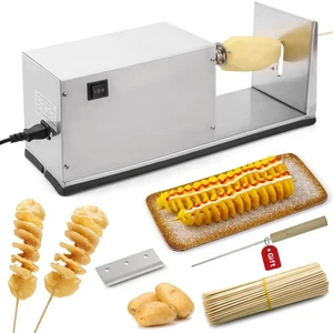 Potato Slicer Electric Potato Tornado Spiral Slicer with Free Bamboo Skewers ... - Picture 1 of 9
