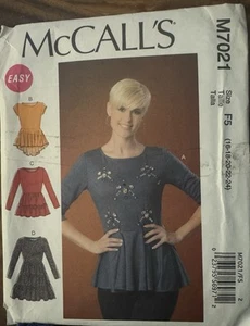 🌻McCall's Easy Pattern M7021 Misses Strick Tops & Tunika Gr. 16, 18, 20, 22, 24 unc - Bild 1 von 2