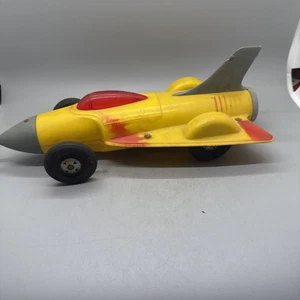 1950s Ideal toys Yellow Friction Rocket Spaceship - Picture 1 of 9
