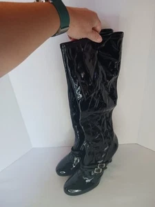 BCBG Girl Boots Black Leather Size 11 High Boots - Picture 1 of 12