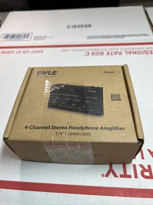 Pyle PHA40 4-Channel Stereo Headphone Amplifier - 1/4" Connectors - Image 1 of 2