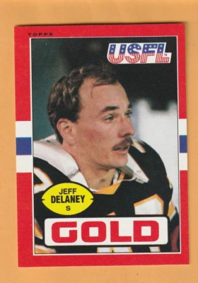 Jeff Delaney Denver Gold 1985 Topps USFL #30 Pittsburgh Pitt Panthers 5E - Image 1 of 2