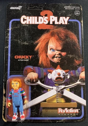 Child's Play 2 Chucky Action Figure Unpunched Card ReAction Super7 HORROR NEW Cover