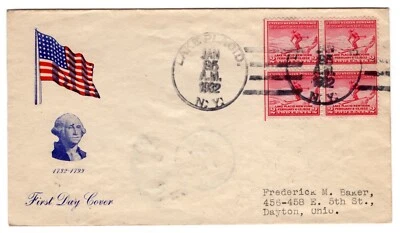#716 Lake Placid Olympics FDC 1932 - Planty Unlisted Buchanan - Image 1 of 2