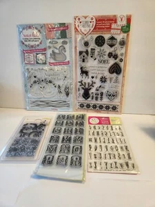 5 Packs Clear Stamps Christmas Alphabets Cardmaking or Scrapbooking New - Picture 1 of 10