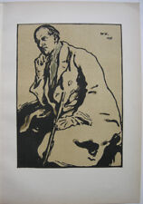 William Nicholson (1872-1949) Portrait James Pryde Orig Lithografie 1901