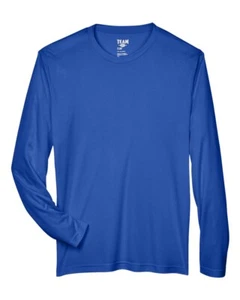 PEACHES Team 365 Competitor Moisture Wick Mens S-4XL Long Sleeve T-shirts UV 40+ - Picture 1 of 36
