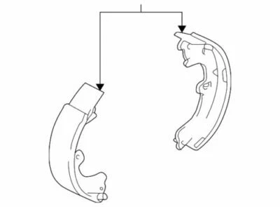 Genuine GM 2003-2008 Pontiac Vibe Rear Base GT 1.8L L4 Brake Shoes Kit 88972098 - Image 1 of 2