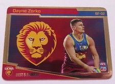 2022 AFL Team Coach "BEST & FAIREST" Card:  DAYNE ZORKO  (Brisbane) - BF-02